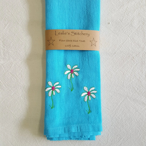 877 - 02 Embroidered Dish Towels - Leslie's Stitchery - Painted Door on Main