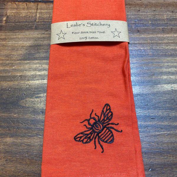877 - 02 Embroidered Dish Towels - Leslie's Stitchery - Painted Door on Main