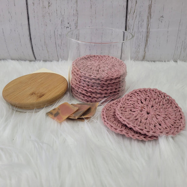 877 - 14 Reusable Face Wipes - Leslie's Stitchery - Painted Door on Main