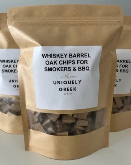 102-08 Smoker Oak Chips - Uniquely Greek by Barb