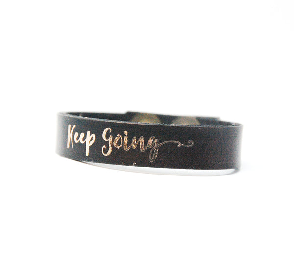 002-27 Empowering Leather Bracelet - Fearless hART