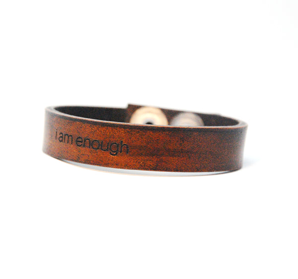 002-23 Engraved Leather Bracelets - Fearless hART
