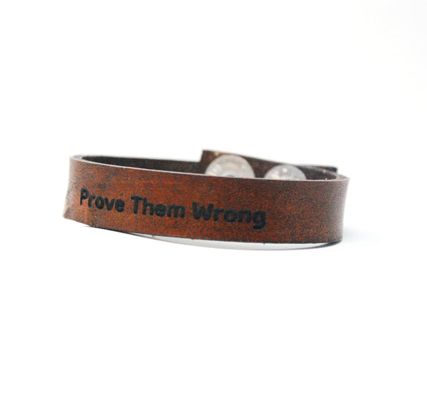002-23 Engraved Leather Bracelets - Fearless hART