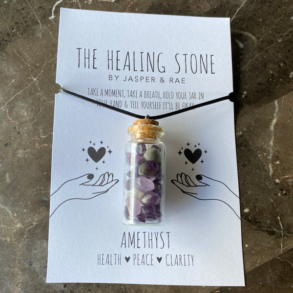 032-92 The Healing Stone Necklace - Jasper & Rae - Painted Door on Main