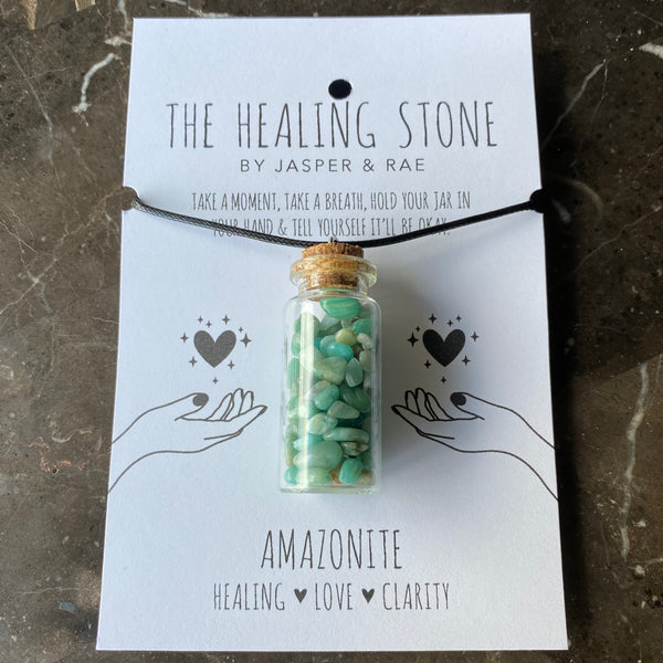 032-92 The Healing Stone Necklace - Jasper & Rae - Painted Door on Main