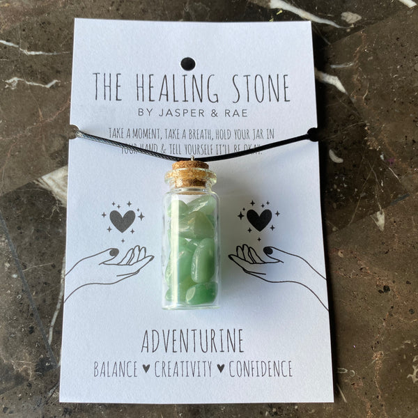 032-92 The Healing Stone Necklace - Jasper & Rae - Painted Door on Main