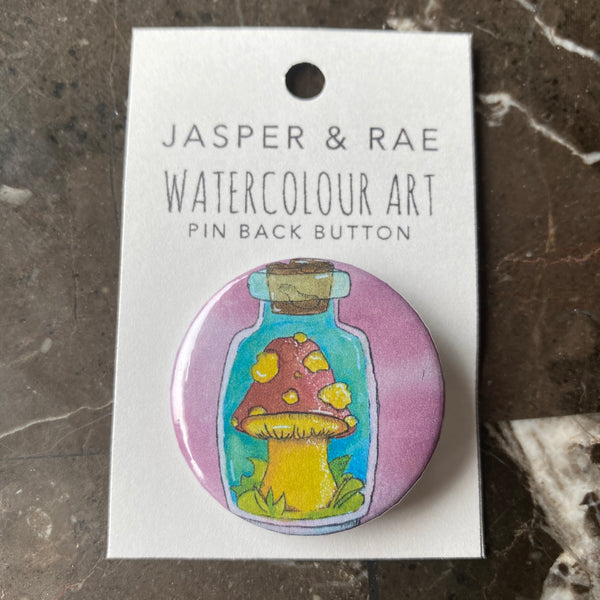 032-94 Watercolour Pin Back Buttons - Jasper & Rae