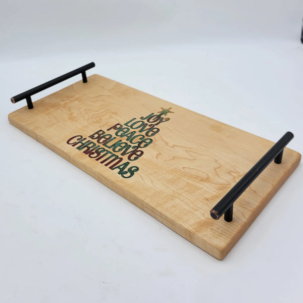092-13 Maple Christmas Serving Board - Two Guys With Wood