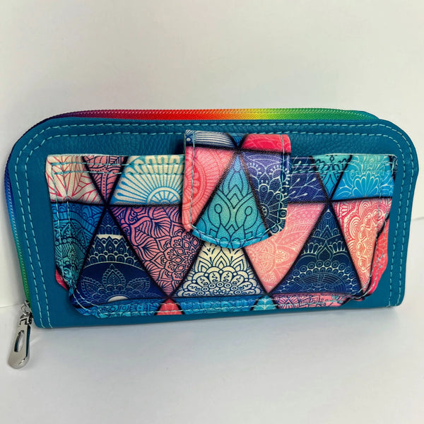 042-25 Classic Zip Around Wallet - Sheila's Satchels
