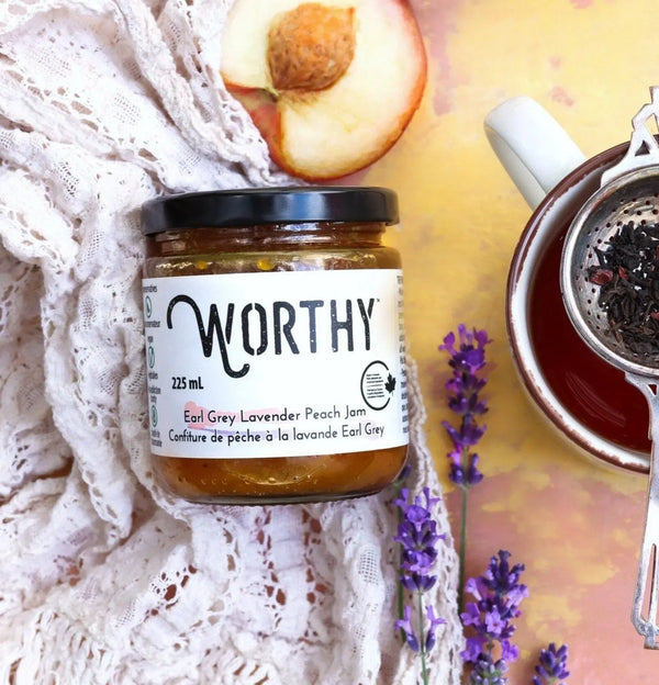 830-01 Earl Grey Lavender Peach Jam - Worthy Jams