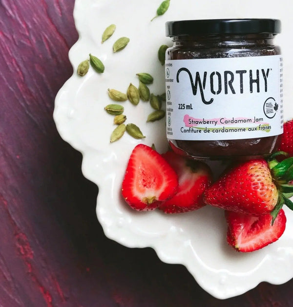 830-03 Strawberry Cardamom Jam - Worthy Jams