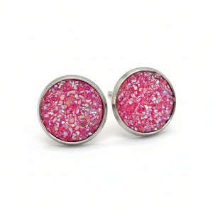 Bezel Earrings - Sweet Bean Art - Painted Door on Main