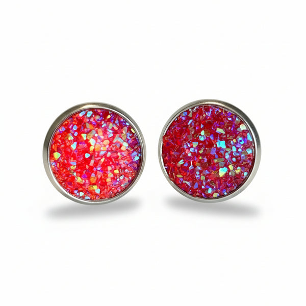 Bezel Earrings - Sweet Bean Art - Painted Door on Main