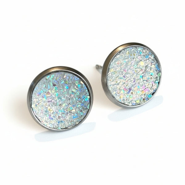 Bezel Earrings - Sweet Bean Art - Painted Door on Main