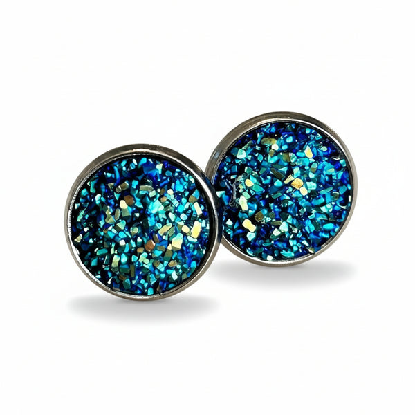 Bezel Earrings - Sweet Bean Art - Painted Door on Main