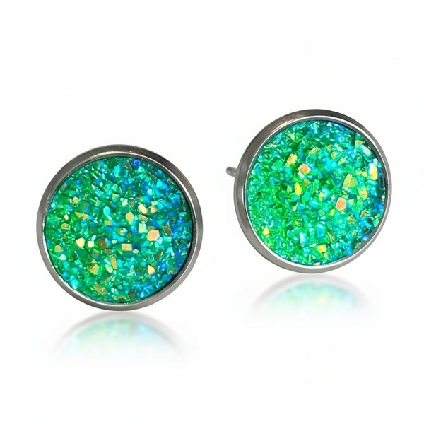 Bezel Earrings - Sweet Bean Art - Painted Door on Main