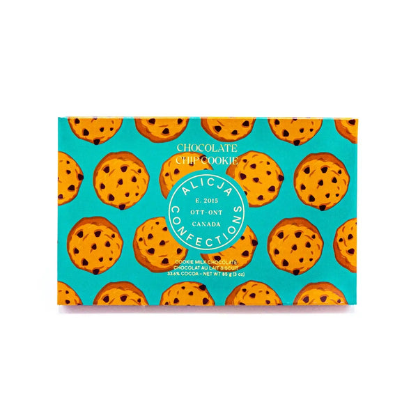 826-02 Chocolate Chip Cookie Milk Chocolate Bar - Alicja Confections