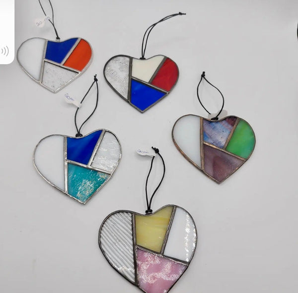 009-50 Heart Ornaments - A Touch of Glass