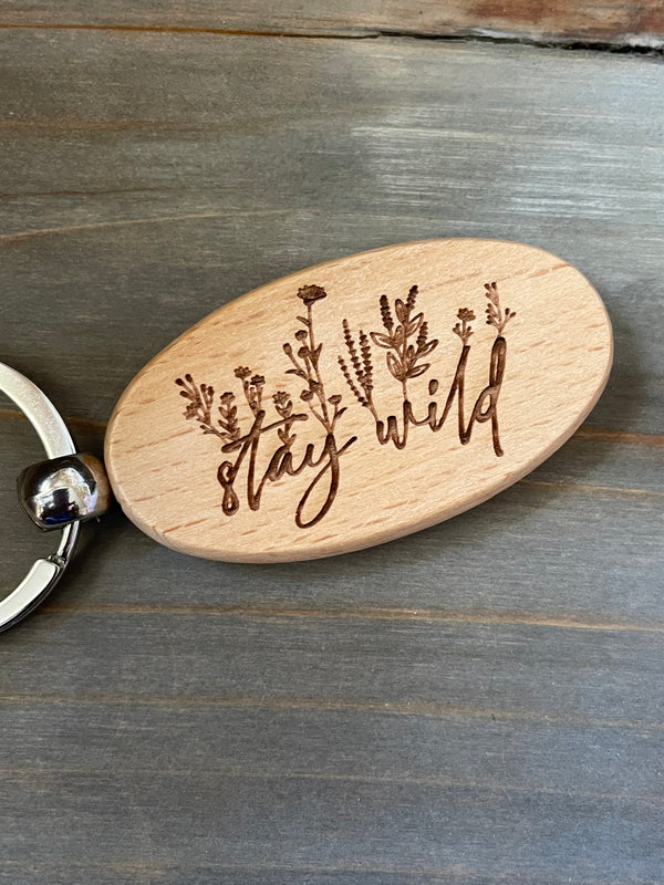 856-05 Wood Keychains - Behind the Door Creations