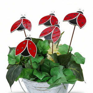 Ladybug Plant Picks - A Touch of Glass - Painted Door on Main