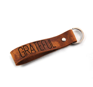 002-66 Laser Engraved Leather Keychain - Fearless hART - Painted Door on Main Gift & Gallery