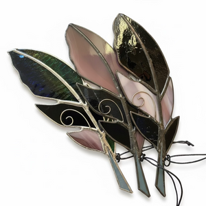 Glass Feathers - A Touch of Glass - Painted Door on Main