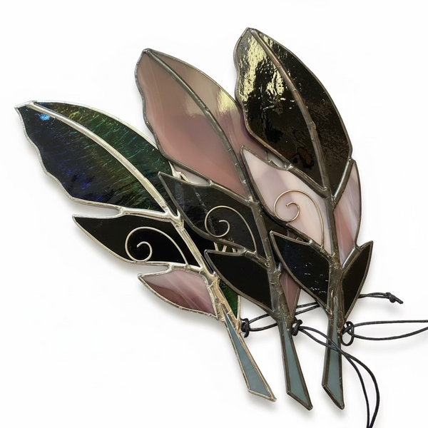 Glass Feathers - A Touch of Glass - Painted Door on Main